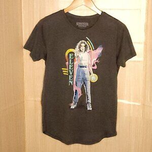 Stranger Things Girls Eleven Grey Tee Large